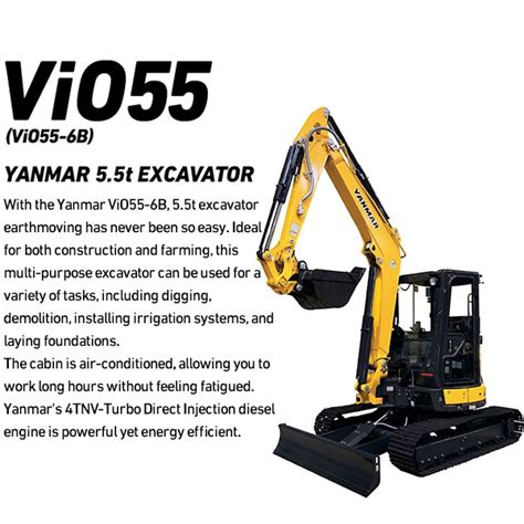 yanmar excavator vio55|yanmar vio55 weight.